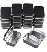Goodma 20 Pieces Rectangular Metal Empty Hinged Tins Containers Basic Necessities Home Storage Or...