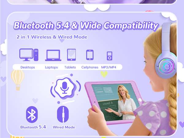 Bluetooth kids headphones 