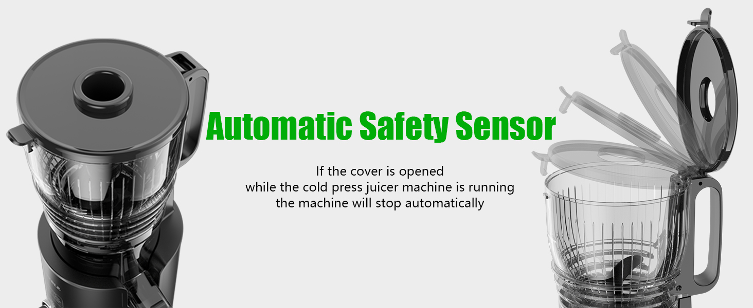 If the cover is opened while the machine is running the machine will stop automatically