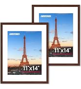 FIXSMITH 11x14 Picture Frame Set of 2, Photo Frame with HD Plexiglass, Display Pictures 8x10 with...