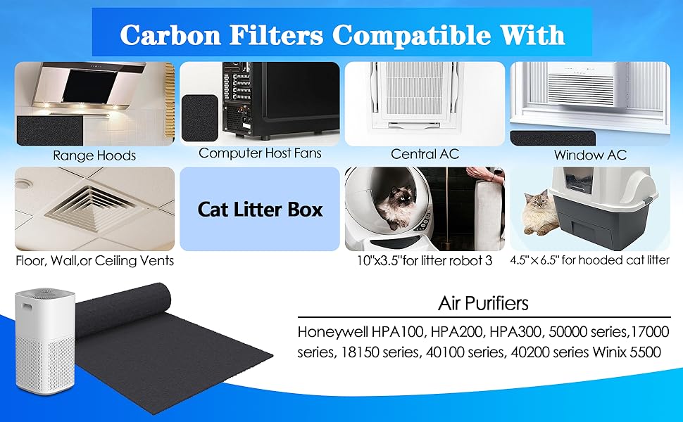 window air conditioner filters, carbon filter sheet