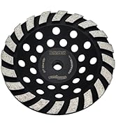 CRALY 7 Inch Concrete Grinding Wheel for Angle Grinder, 5/8''-11 Threaded Arbor Turbo Diamond Cup...