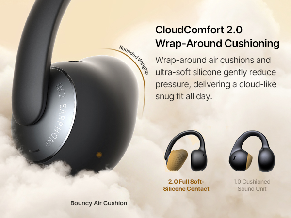 cloudcomfort 2.0 clip on earbuds