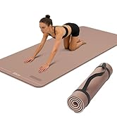 Wide Yoga Mat-80cm Non Slip Extra Thick 1/3'' Fitness Exercise Mat TPE Material High Resiliency H...