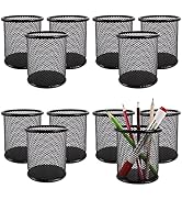 TooCust Pen Holder, Mesh Pencil Holder, 12 PCS Metal Pencil Holder for Desk, 3.5D*3.9H Pencil Cup...