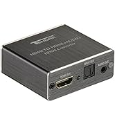 Tendak HDMI Audio Extractor, 4K 30Hz HDMI Audio Splitter to Optical TOSLINK SPDIF + 3.5mm Stereo ...