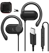 Open Ear Headphones Wired for Samsung S24 Ultra S23 Fe S22+ A35, USB Type C Earphone with Mic Ove...
