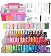 ifergoo Polymer Modeling Clay for Kids DIY Starter Kits, 62 Color Oven Baked Model Clay, Non-Toxi...