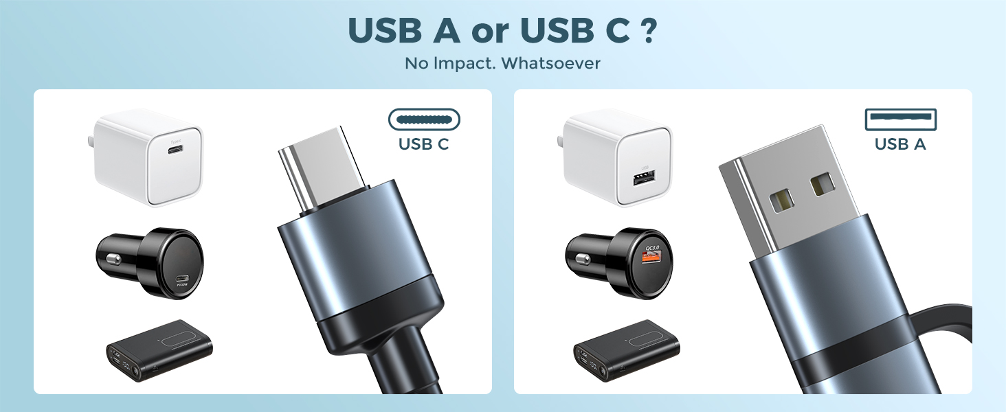 USB C/A multi charging cable