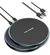 Wireless Charger Compatible with iPhone 15 14 13 12 11 Pro Max/Mini/Plus/XR/X/8, 15W Max Fast Wir...