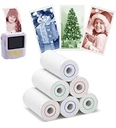 6 Rolls 3-color Kids Camera Paper Roll Refill - Color-Developing Red Green Blue, Thermal Instant ...