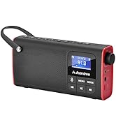 Avantree SP850 Rechargeable Portable FM Radio with Bluetooth Speaker and SD Card MP3 Player 3-in-...