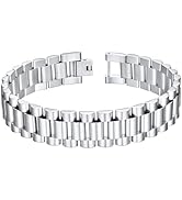 ChainsHouse Stainless Steel Bracelets for Men Custom ID Watch Link Bracelet Personalized Bangle G...