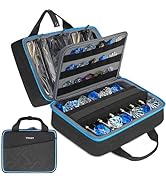 Ytonet Dart Case for 12 Darts 3 Removable Plastic Bags for Accessories Tips Shafts and Flights, D...