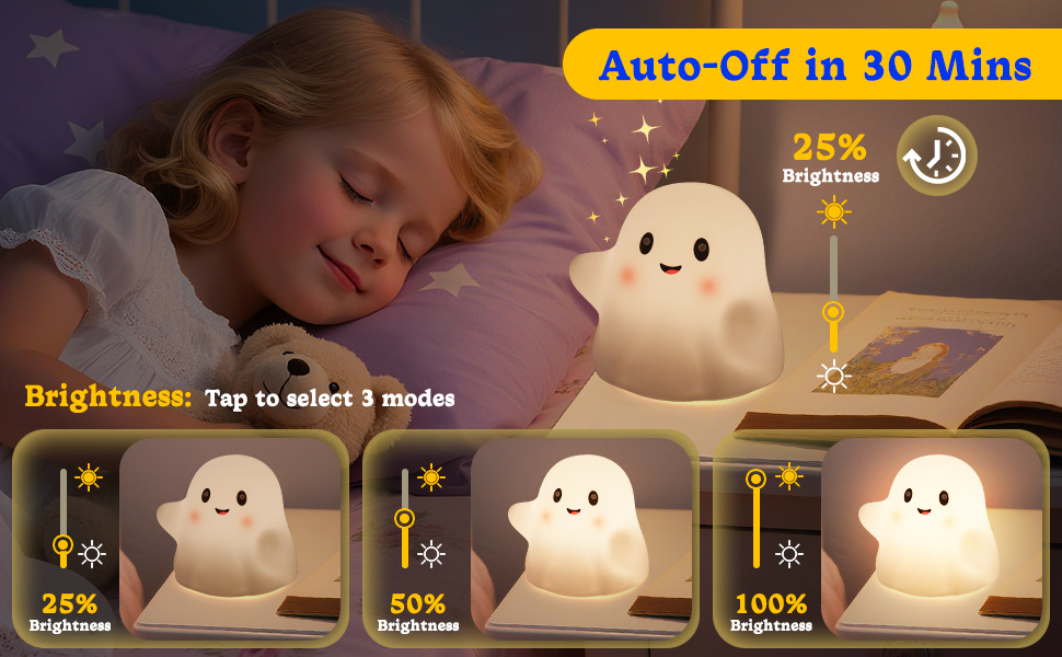 Ghost Night Light with 30-Min Timer