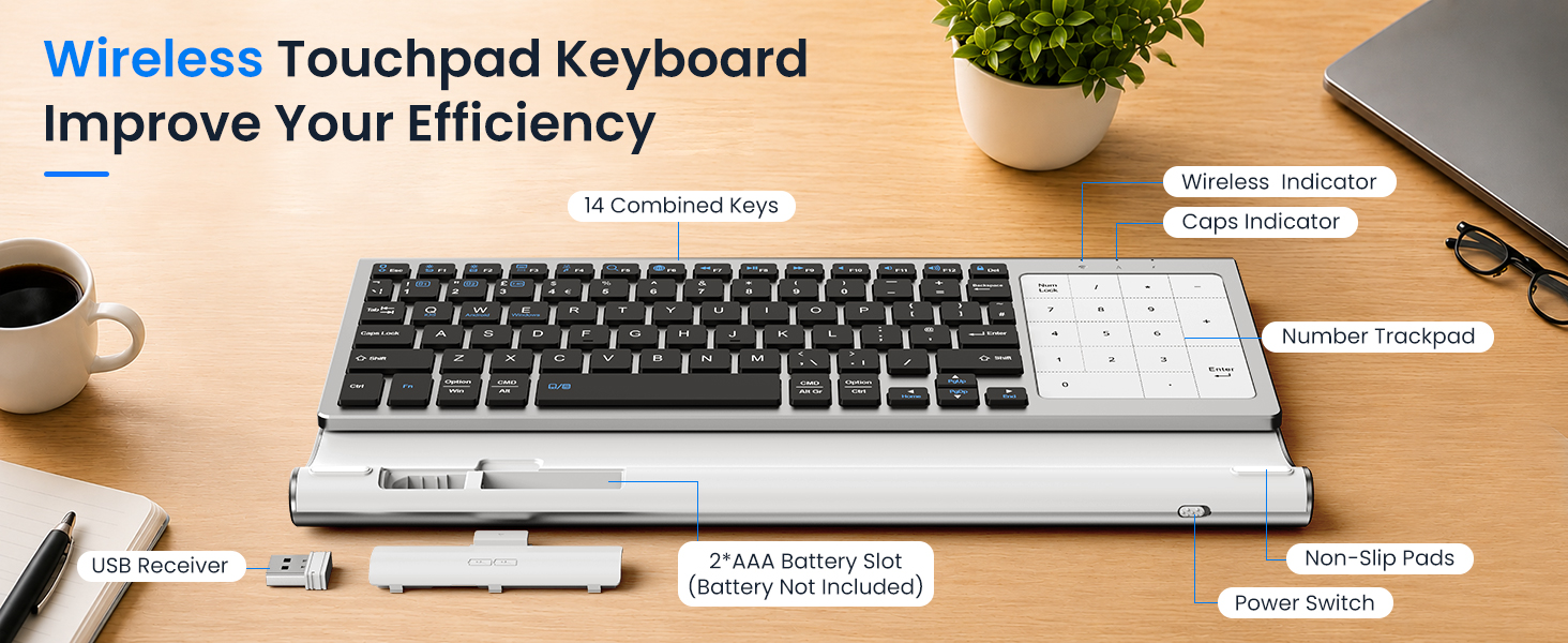 wireless bluetooth keyboard with trackpad keyboard with touchpad keyboard for tv