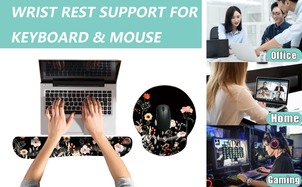 Keyboard Wrist Rest Pad Mouse Pad with Wrist Support