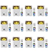 DazzlingStage 9600mAh Wireless Uplights, 6x18W RGBWA UV Stage Lights, APP/DMX512 Controlled Par L...