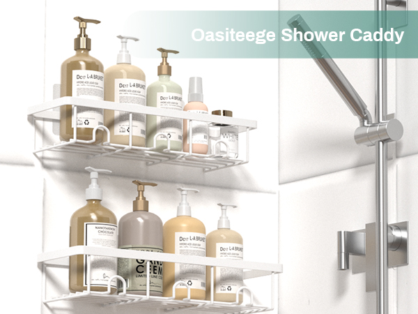 Adhesive Shower Caddy White