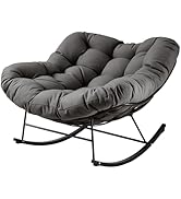 JEAREY Outdoor Papasan Rocking Chair, Oversized Patio Rocker, Comfy Egg Chair for Bedroom, Living...