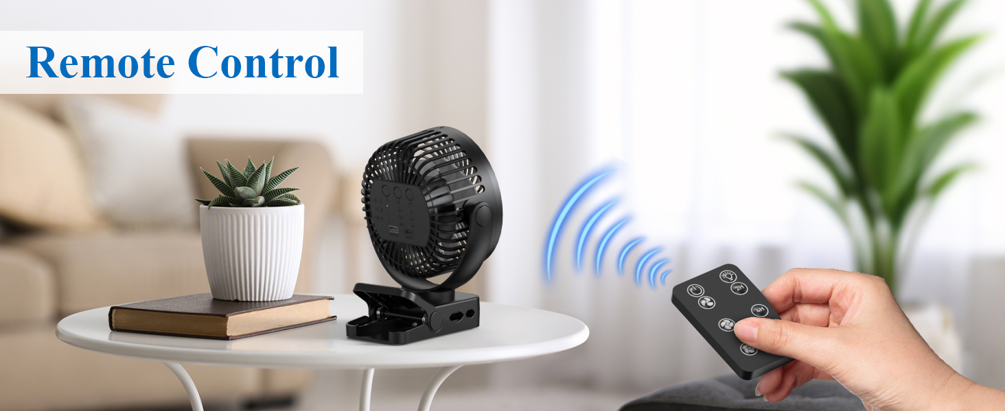Clip fan, desk fan remote control fan