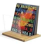 TAKMORK Record Storage Holder Display Stand: Vinyl Record Organizer Rack Tabletop Vinyl Storage f...