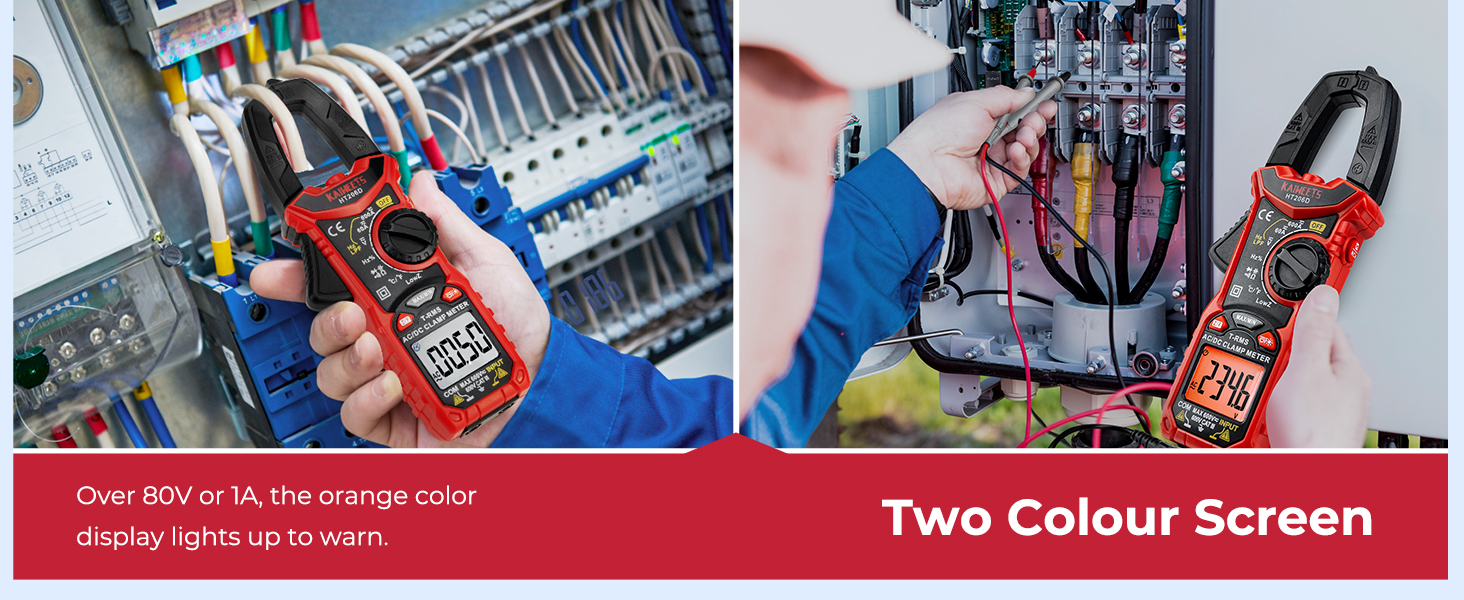 AC DC CLAMP METER WITH TWO COLOR SCREEN