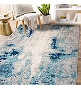 Rugshop Sky Collection Whimsical Abstract Area Rug 5' x 7' Blue