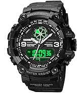 FANMIS Mens Analog Digital Dual Display Sports Watches Military Multifunctional 50M Waterproof LE...