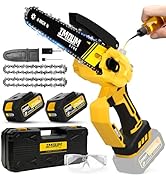 Mini Chainsaw Cordless 6 Inch, 32FT/S Fast Powerful Cutting, Brushless Electric Handheld Chain Sa...