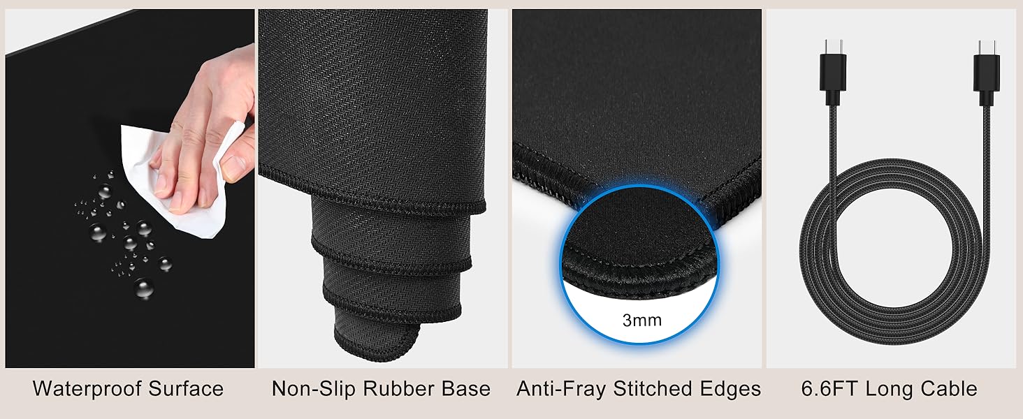 magnetic wireless charging mouse pad