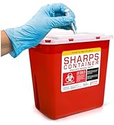 Sharps Container Large - Sharps Containers for Home Use and Labs - Portable Needle Disposal and T...