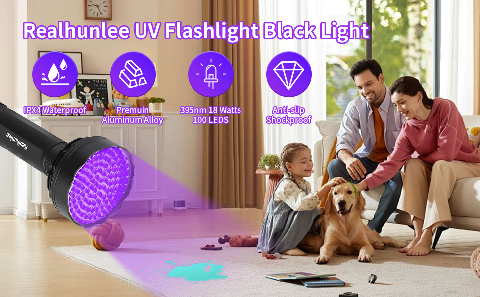100 led uv flashlight