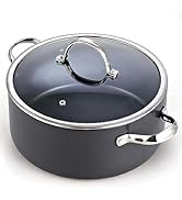 Cooks Standard Stock Pot Dutch Oven Casserole with Glass Lid, 7-Quart Classic Hard Anodized Nonst...