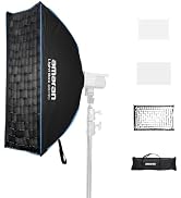 amaran Light Box 6090 Soft Box, Foldable One-snap Quick-Setup Narrow Rectangular Bowens Mount sof...