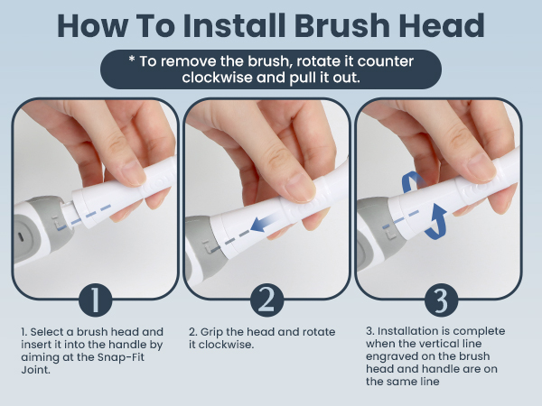 How to install brush head