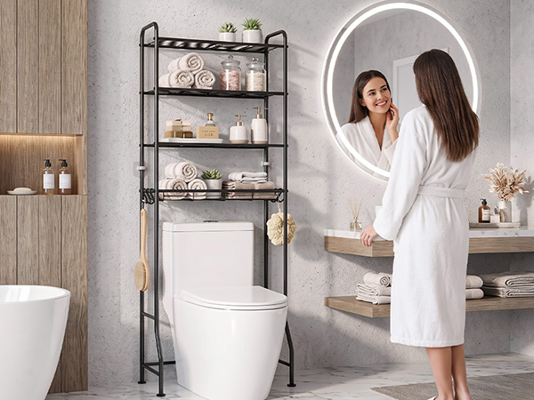 over the toilet storage shelf, bathroom storage,bathroom organizer