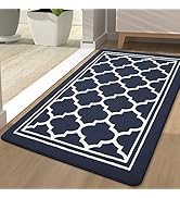 Buganda Indoor Door Mat (36x59,Navy Blue) Resist Dirt and Absorbent Entryway Rug, Anti-Slip, Low ...