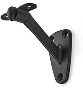 ktumeware 3 Inch 6 Pack Black Handrail Stair Brackets Suitable for Indoor and Outdoor Staircase/B...