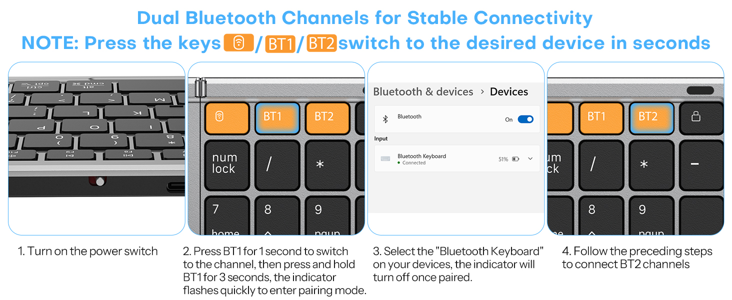 bluetooth wireless keyboard for laptop