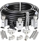 Hromee Compressed Air Piping System with 3/4 inch x 100 feet HDPE Tubing and Aluminum Outlet Bloc...