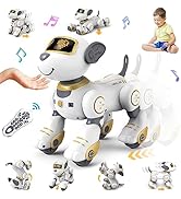 VATOS Remote Control Robot Dog Toy for Kids - Interactive Touch &amp; Follow 17 Functions Robot Dog P...