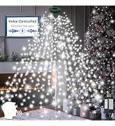 Voice Controlled Easy Christmas Tree Lights with 7 Commands, 480LED Cascading Twinkle Lights 7.9F...