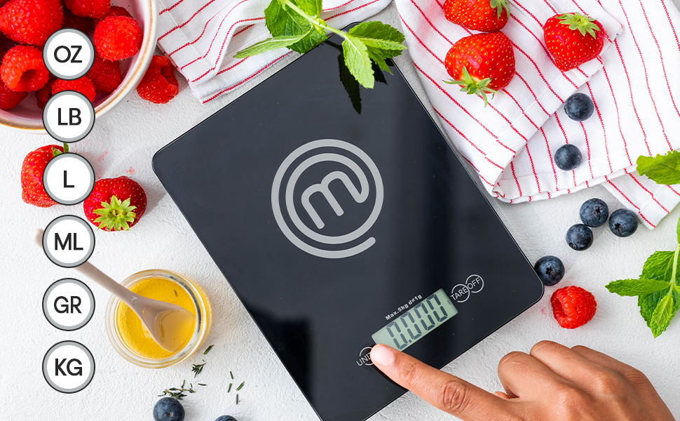 MasterChef Digital Scales with fruit and honey