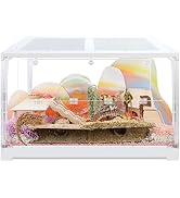 Niteangel Stacker Series Hamster Cage- Stackable &amp; Large Glass Terrarium (ca. 558 Sq in) for Hams...