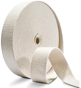 Cotton Webbing 1 Inch 12 Yards Natural Cotton Webbing Straps for Bags Handles, 1 Inch Weave Webbi...