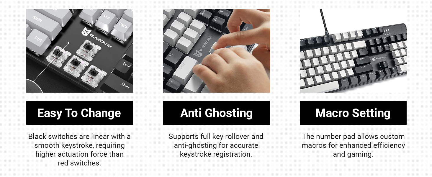 gaming keyboards mechanical keyboard mac quiet keyboard quiet gaming keyboard pc keyboard clear