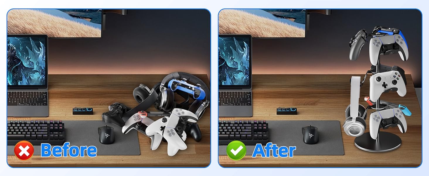 Gaming Controller Headset Holder for Gaming Accessories