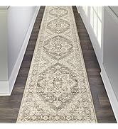 Pauwer Hallway Runner Rug 2x10, Long Washable Kitchen Rugs Runner, Farmhouse Vintage Medallion Ar...