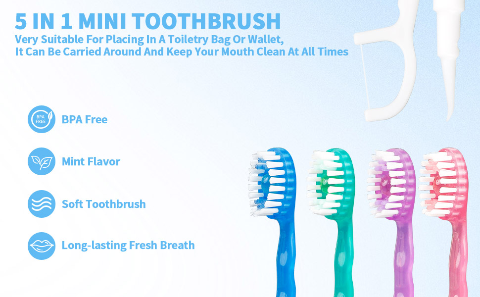 Disposable Mini Toothbrush with Toothpaste